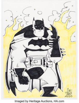 Jim Mahfood - Batman Illustration Original Art (2003).
