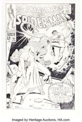 Mike Esposito The Amazing Spider-Man #54 Cover Re-Creation Illustration Original Art (c. 1990). | Heritage