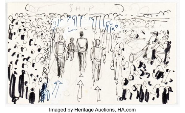 Sylvain Despretz Moebius’ Airtight Garage Unused Storyboard Panel Illustration Original Art (1993). | Heritage