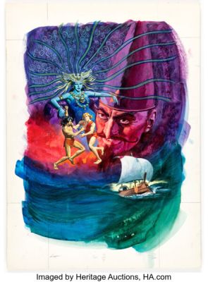 George Wilson (attributed) Tales of Sword and Sorcery: Dagar the Invincible #7 Cover Painting Original Art (Gold Key, 1974). | Heritage