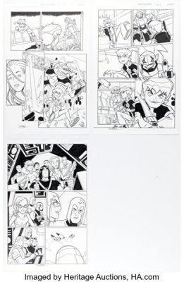 Scott McRae (as "Macrae") [Gordon Purcell printed blue lines] Ben 10 Story Pages Original Art Group of 3 (IDW, 2013-14). (Total: 3 Original Art)