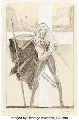 Jim Silke The Magdalena #1 Variant Cover Preliminary Original Art (Image, 2003).