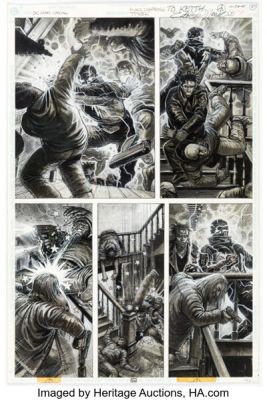 Eddy Newell DCU Holiday Bash II Black Lightning Story Page 7 Original Art (DC, 1998).