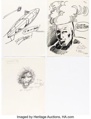 Ron Lim, Steve Mitchell, and Tomm Coker - Convention Sketches Original Art Group of 3 (1986-1992). (Total: 3 Original Art)