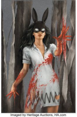Celina Bunny Mask: Hollow Inside #1 Variant Cover Original Art (AfterShock, 2022). | Heritage