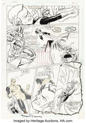 Jackson "Butch" Guice, Mike Parobek, and Dan Davis Guy Gardner: Warrior #24 Story Page 18 Original Art (DC, 1994).