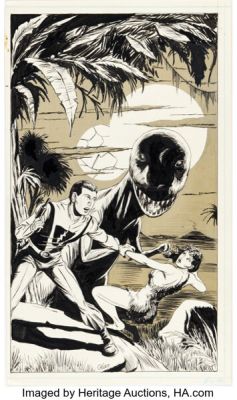 Earl Geier Space Academy Newsletter #10 Cover Original Art (The Fantasy Shop, 1981).