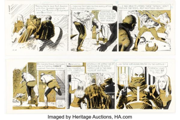 Al Williamson Secret Agent Corrigan Consecutive Daily Comic Strips Original Art Group of 2 (King Features Syndicate, 1977). (Total: 2 Original Art) | Heritage