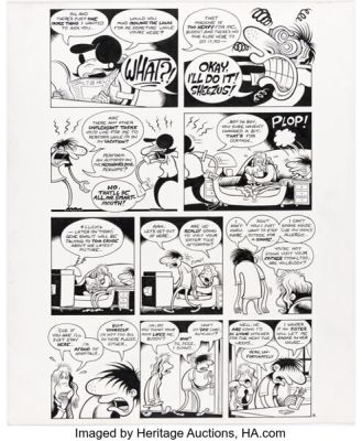 Peter Bagge and Jim Blanchard Hate #16 Story Page 5 Original Art (Fantagraphics, 1994).