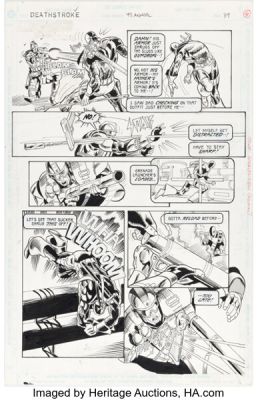 Steve Erwin and others Deathstroke, the Terminator Annual #2 Story Page 39 Original Art (DC, 1993).