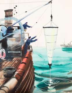 Janusz Grabiański (1929 - 1976) | Janusz Grabiański | Połów, ilustracja, 1960 | Desa Unicum