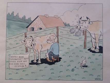 Hubinon, Victor  - Dessin original couleur - Rik Junior - (1944) | Catawiki