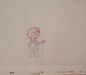 The Simpsons - Lisa Simpson Orignal Drawing - EO | Catawiki