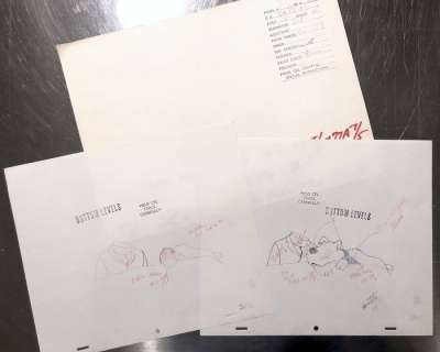 Tintin - 4x Croquis préparatoire - Milou/Tournesol - Explorers on the moon + Document de production - (1959) | Catawiki