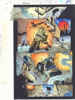 Craig Gilmore, John Kalisz, Mike Witherby - morbius: the living vampire #28 p. 13 / 17 color guide art - biker - 1994