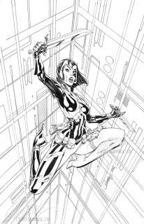 J. Scott Campbell | Original Art: X-Force Killshot Anniversary Special #1 JSC Domino | J. Scott Campbell
