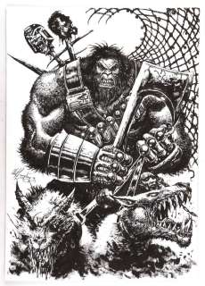 2000AD: Trapper Hagg - an original artwork of the Judge Dredd villain by Clint Langely (2014). | Ewbank’s