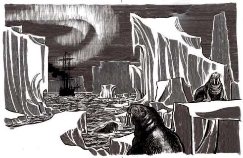 Tardi | Le démon des glaces Encre de Chine et gouache blanche pour les pages | Millon