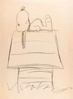 Charles Schulz Signed Oversized Original Sketch of Snoopy | RR Auction
