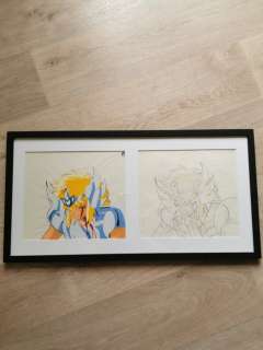 Saint Seya - Celluloïd de production original et son dessin représentant Hyoga, chevalier du Cygne, blessé Ã  la - First edition - (1986) | Catawiki