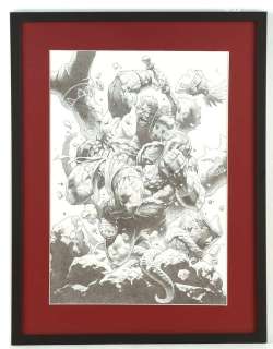 Tomas Giorello an original commission art of Gladiator Hulk battling the Juggernaut. | Ewbank’s