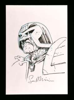 Sean Phillips an original artwork of 2000 AD’s Judge Dredd. | Ewbank’s