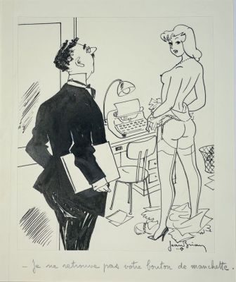 Brian Jean. « Je... | Lot 9 - BRIAN Jean. « Je ne trouve pas votre bouton de manchette... | Art Valorem