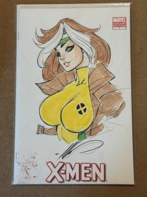 X-Men Rogue Sketch Cover by Ale Garza | Raremarq (Buy It Now)