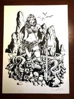 Kriek, Erik - Originele tekening - Red Sonja - Crimson Female Warrior - (2013) | Catawiki