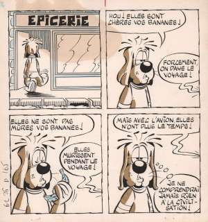 Gotlib-Dufranne | Gai-Luron, planche n°82 Ã  l’encre de Chine, au c… | Banque Dessinée