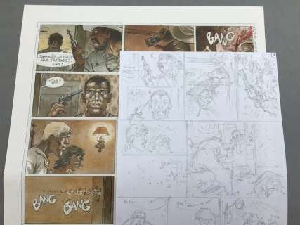 Hermann - Crayonné original - Duke T1 - La Boue et le sang - (2016) | Catawiki