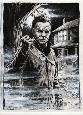 Avery Butterworth | Michael Myers 9x12 Original Art | Raremarq (Buy It Now)
