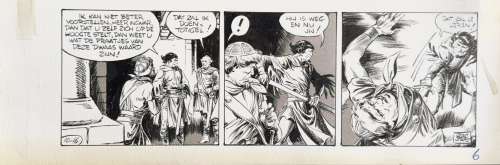 Gerrit Stapel, original drawing of Huon de Neveling V10 the Sea Lion 1969 | Comic Art Masters