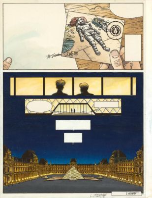 Laurent Vicomte | Bleu de mise en couleurs pour la planche n°52 - L’Appel - Sasmira | Daniel Maghen