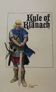 Rosinski - Couverture Ã  la gouache originale - Complainte des landes perdues - Kyle of Klanach TT - (1988)