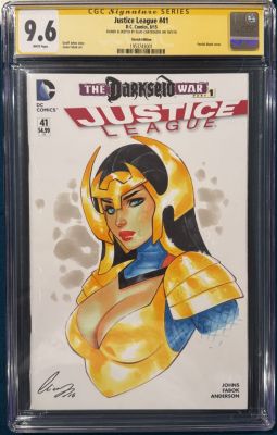 Elias Chatzoudis Justice League #41 Sketch Cover Big Barda