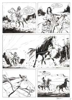 Magico Vento n. 92 - Tavola Originale "la carica dei bisonti" - Loose page - First edition - (2005) | Catawiki