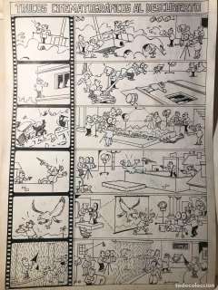 Dibujo original José Maria Blanco Ibarz. Página TBO extra cine 1970