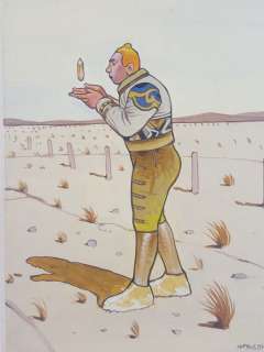 Moebius - Dessin original couleur - Personnage spatial - (1997) | Catawiki