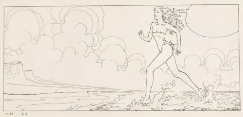 Manara, Milo | GULLIVERIANA Strip original à l’encre de Chine n°3 page 56. | Cornette de St Cyr