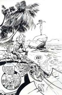 Yoann | SPIROU ET FANTASIO Couverture originale à l’encre de Chine de "Spirou | Cornette de St Cyr