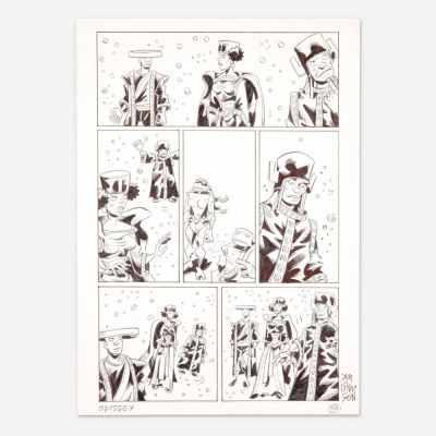 Lot 354 - Jim Lawson, TMNT: Odyssey #1 Story Page 58 Original Art (Andrew Modeen, 2015) | Landry Pop Auctions