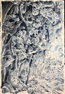 Paolo Mottura - illustrazione originale "L’Inferno di Topolino" Firmata - Loose page | Catawiki