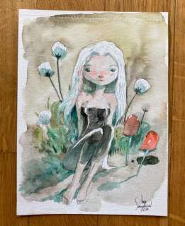 Sandoval, Tony - Dessin original couleur - The Cotton Girl - (2019) | Catawiki