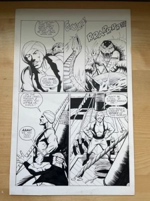 SINBAD #2 original comic art 1001 arabian nights WICKED SERPENT ATTACKS SHIP | eBay US (Buy It Now)