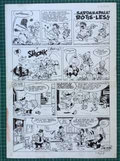 Greg / Dupa / Vicq - Planche originale - Zig et Puce - Zig et Puce et le quadrupyromane - (1968) | Catawiki