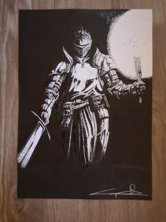 G. Candita - illustrazione originale - omaggio a "Dark Souls" F.to A3 - Loose page | Catawiki