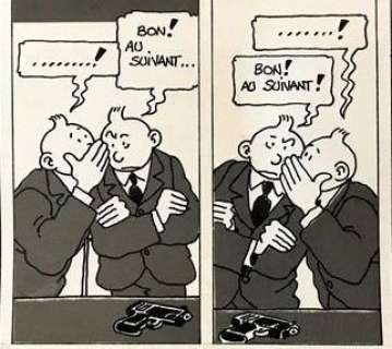 Jacques Tardi - Hommage aan Hergé & Kuifje - Complete originele gag (p.1 +p.2) - Parodie Les Cigares du Pharaon - A suivre hors série Spécial Hergé. Vive Tintin - (1983) | Catawiki