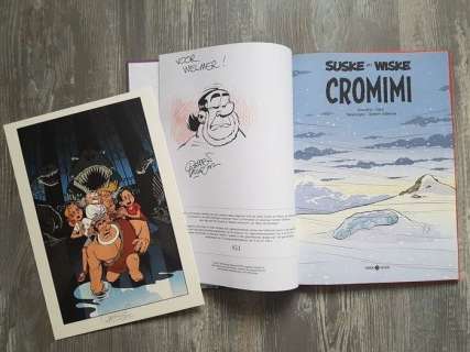 Suske en Wiske - Cromimi - Luxe album + gesigneerde prent + opdrachttekening - Hardcover - First edition - (2017) | Catawiki