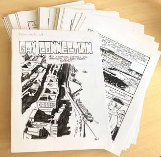 Scandali #18 - 104x tavole originali - episodio cpl "Gay Connection (La colonnella)" - Loose page - (1989) | Catawiki
